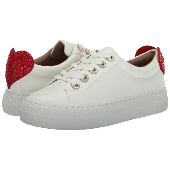 Betsey Johnson Womens Presley red heart rhinestone Sz 8.5 in excellent condition - Picture 1 of 14